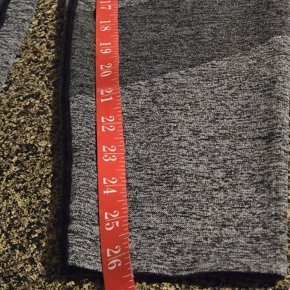 Pink Sport Heathered Gray and Black Wave Panel Colorblock Leggings Women's L - Picture 11 of 12